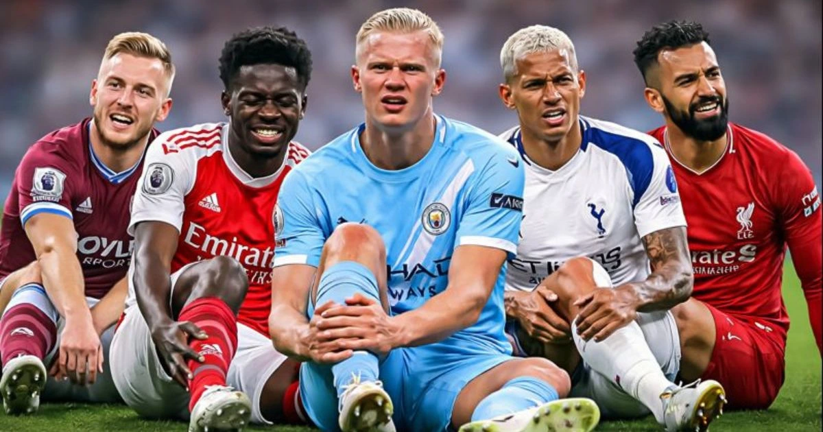 Premier League injuries table showing club-by-club player availability