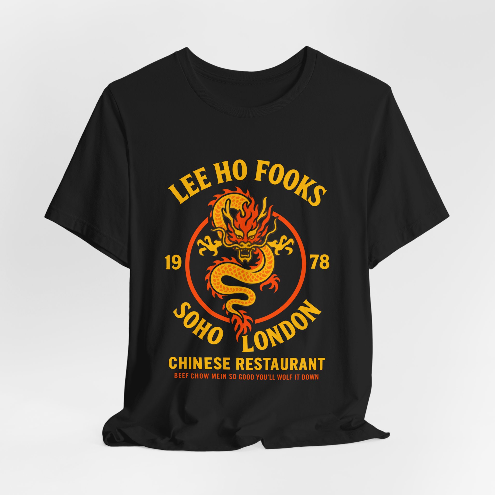 Dragon Crest Tee — "Lee Ho Fooks Soho London" Vintage Chinese Restaurant T‑Shirt - Image 8