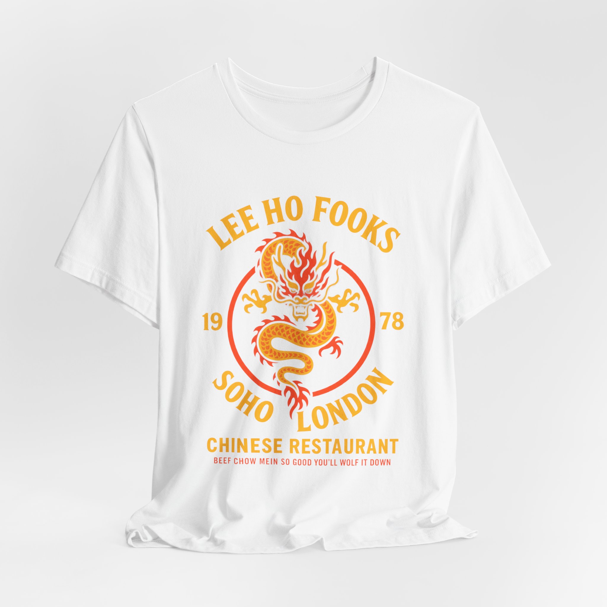 Dragon Crest Tee — "Lee Ho Fooks Soho London" Vintage Chinese Restaurant T‑Shirt - Image 4