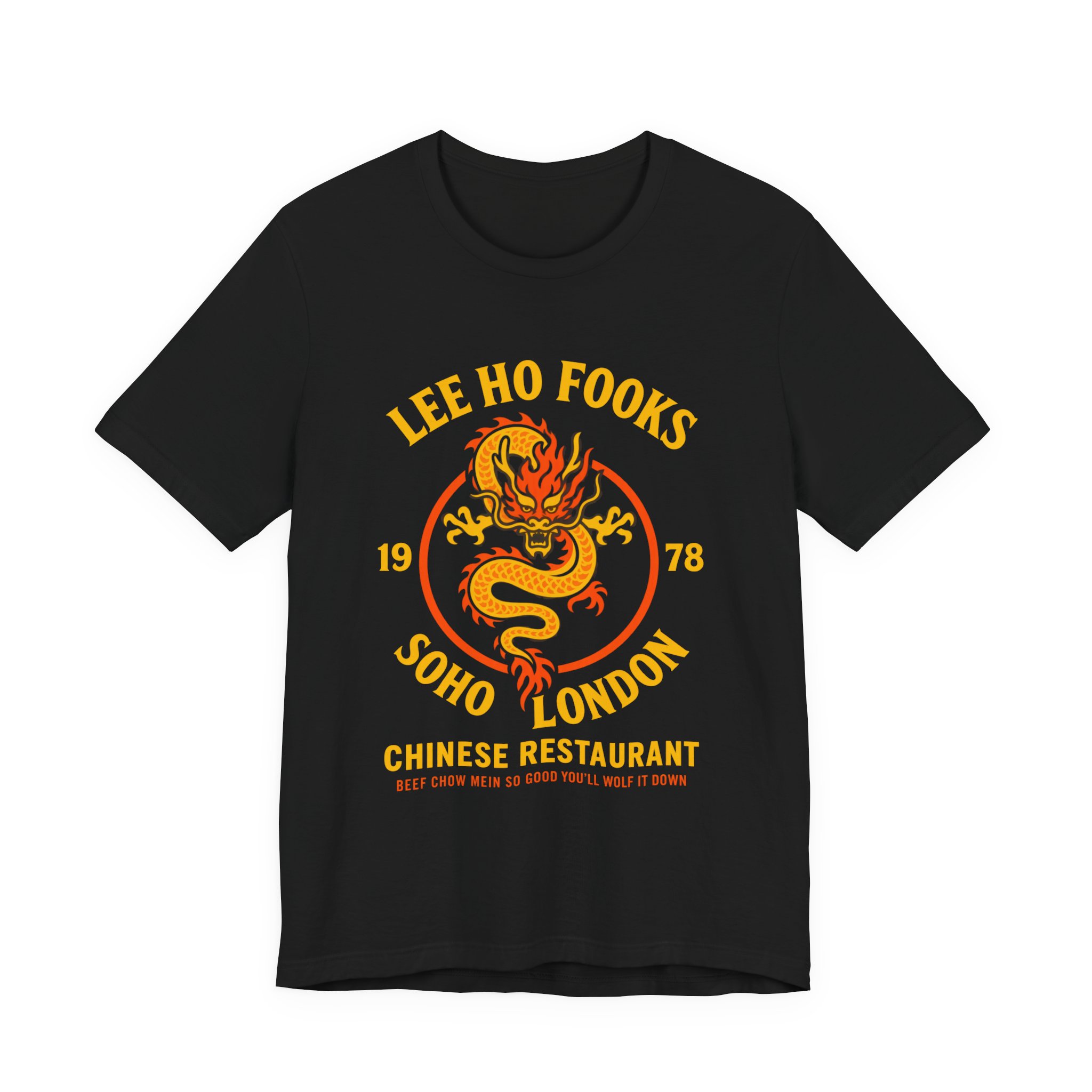 Dragon Crest Tee — "Lee Ho Fooks Soho London" Vintage Chinese Restaurant T‑Shirt - Image 5